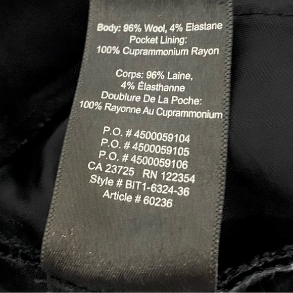 Aritzia Babaton Italian Wool Blend Pull In Pants Tailored Pleated Cropped Office - Picture 11 of 11